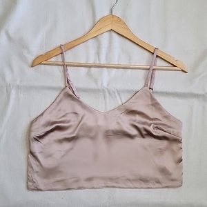 Misguided Satin Crop Cami